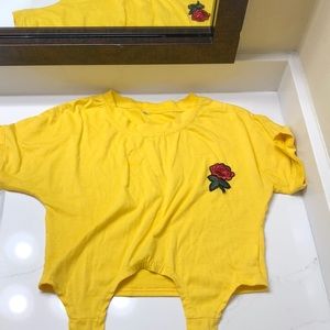 Yellow crop top